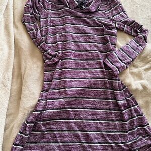Market & Spruce Purple and White Striped Dress